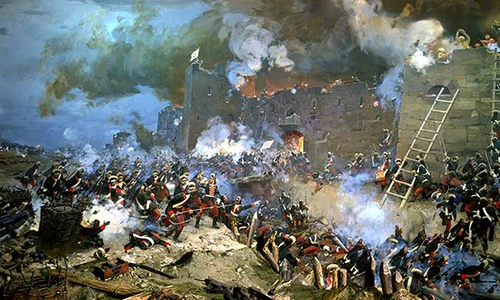 Asediul orașului Izmail (1790), pictură de Samuil Shiflyar (© Wikimedia Commons)