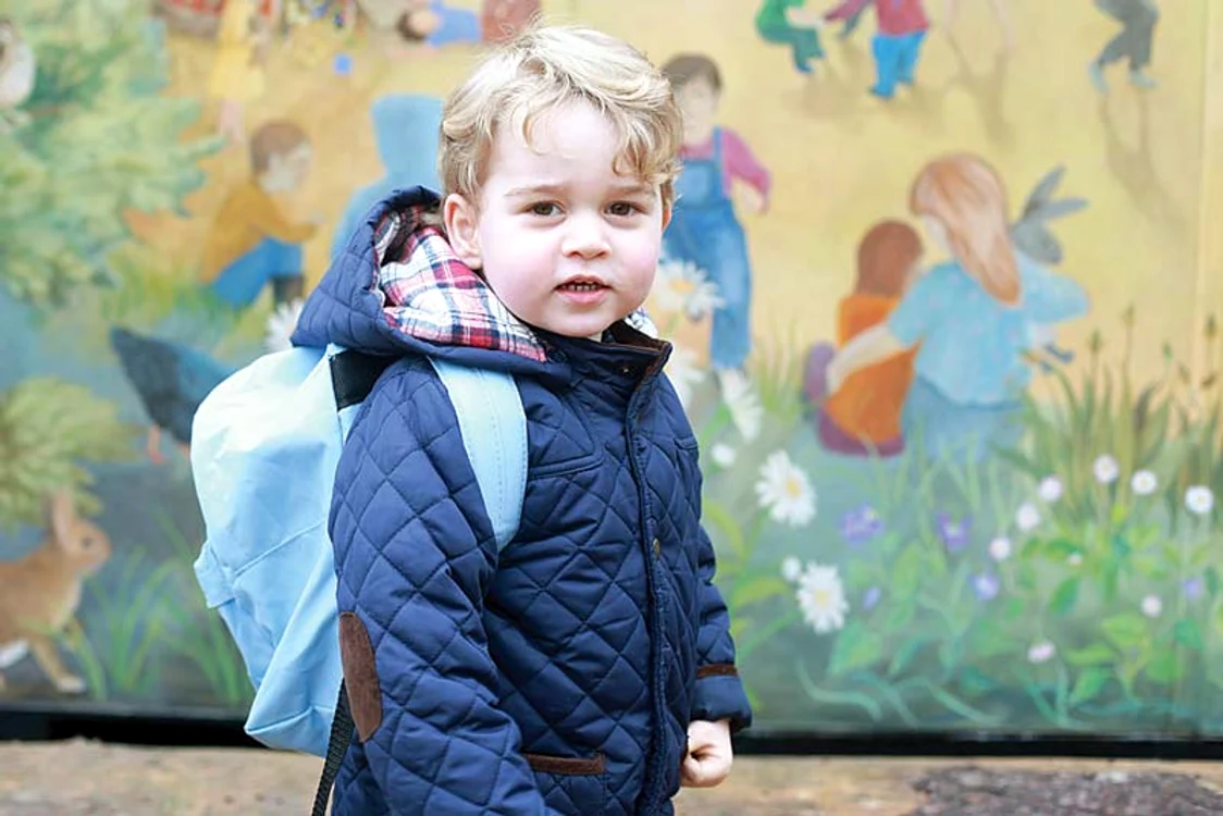Prinţul George a fost cel mai fericit după ce şi-a pus ghiozdănelul în spate