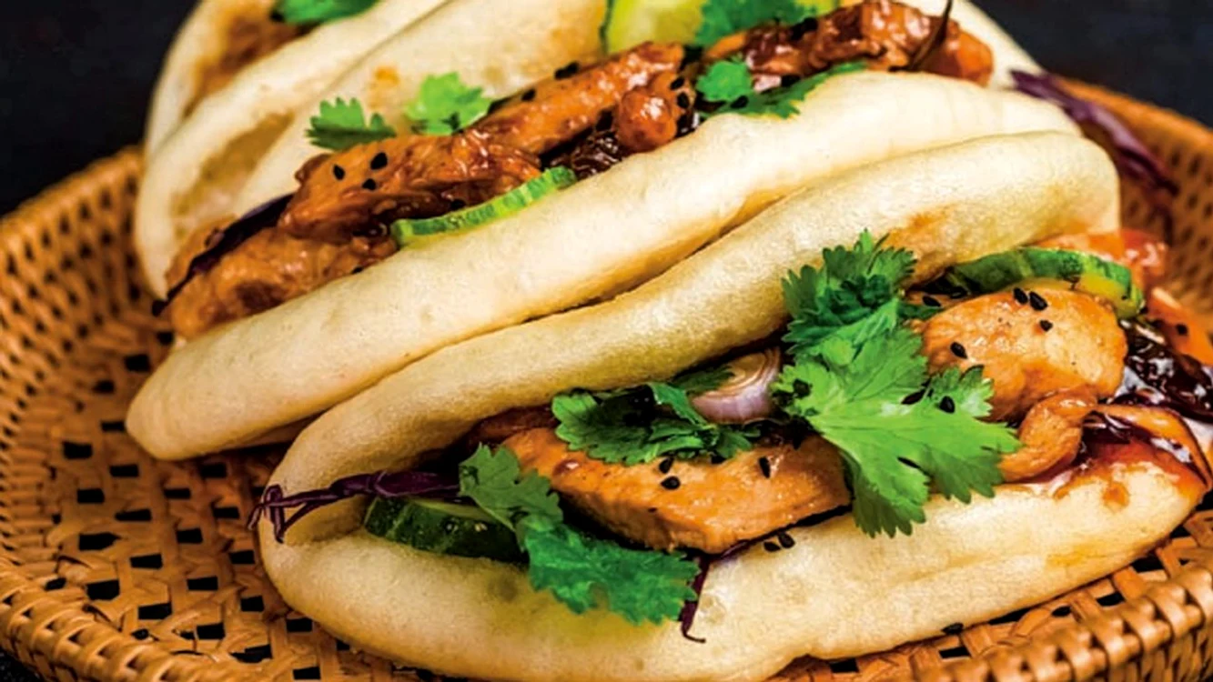 Chiflă bao buns cu curcan jpg