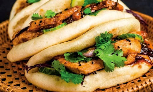 Chiflă bao buns cu curcan jpg
