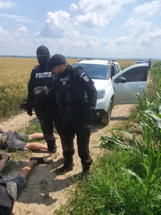
    Cei doi suspecți au fost arestați într-un lan de porumb  