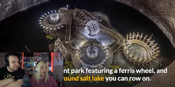 Salina Turda marea surpriză pentru doi vloggeri americani Captură video YouTube jpg