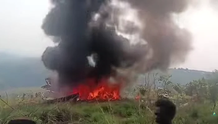avion prabusit in Congo captura video Rwanda update png