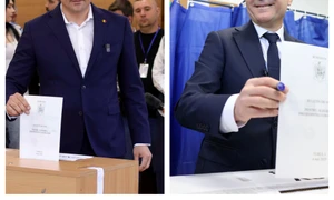 George Simion Nicusor Dan castigatori ai primului tur, 4 mai 2025  Foto Inquam Photostos, jpg