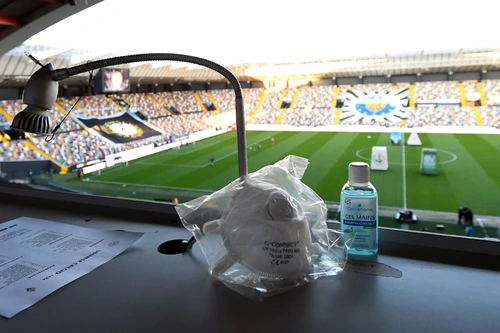 Dacia Arena, stadionul lui Udinese, a găzduit meciuri fără spectatori la începutul lunii martieFoto: Guliver / GettyImages