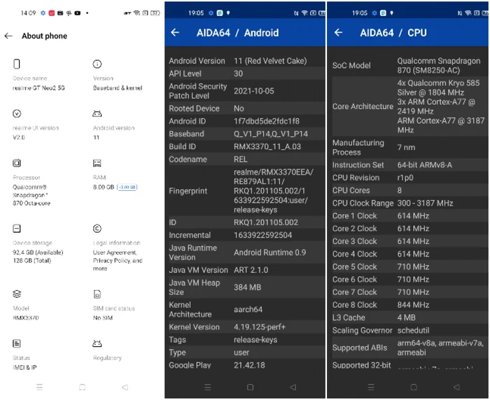 realme GT Neo2 specificatii