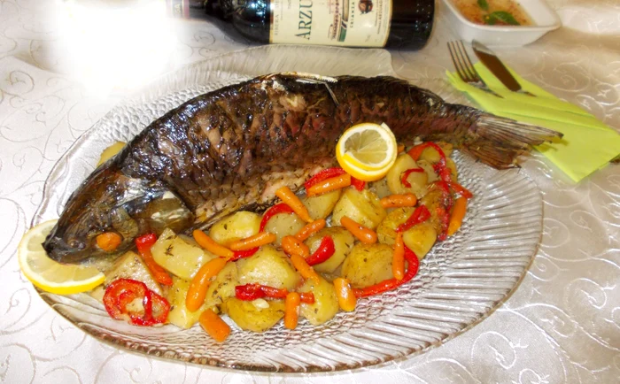 Crap cu legume la cuptor