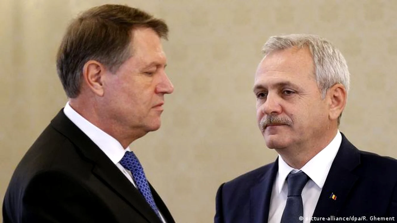 Președintele Klaus Iohannis și liderul PSD Liviu Dragnea în 2016