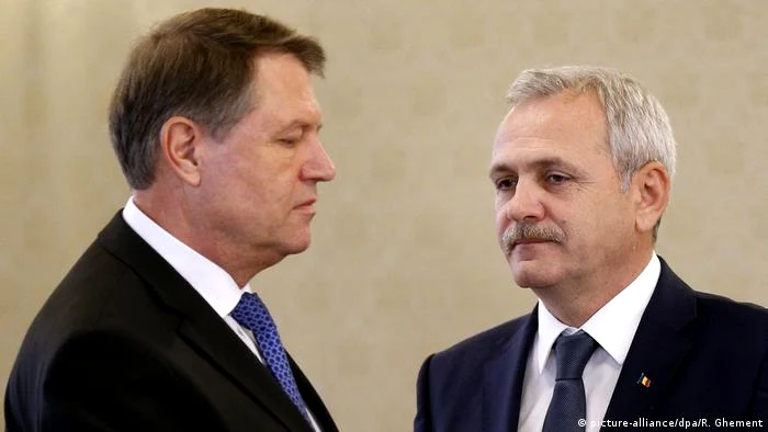 Președintele Klaus Iohannis și liderul PSD Liviu Dragnea în 2016