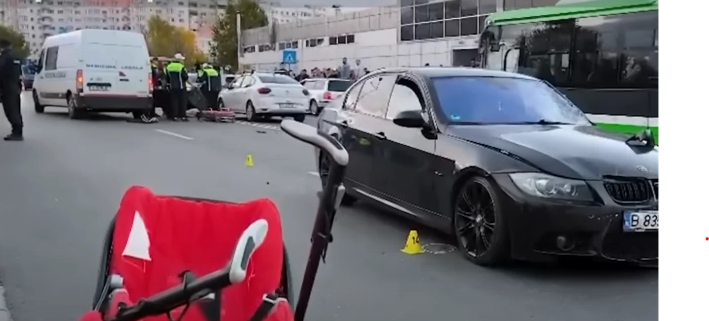 Victimele au fost spulberate de BMW. FOTO captură video Observator News
