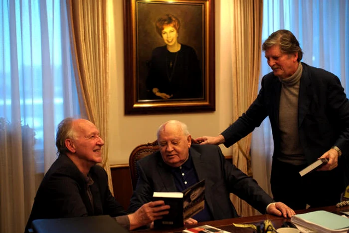 Werner Herzog, Mihail Gorbaciov, André Singer. FOTO: Astra Film Festival