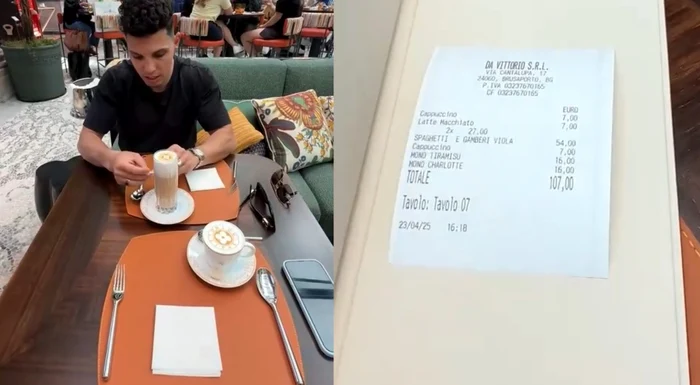 Suma ireală pe care a lăsat-o un român la cafeneaua Louis Vuitton / foto: captură video