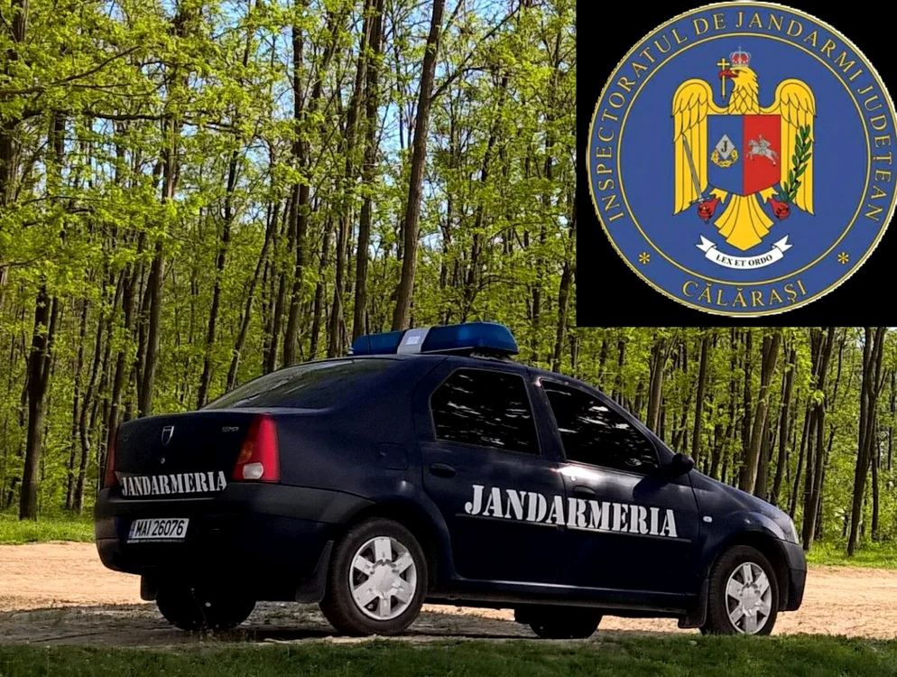 Un echipaj de jandarmi a salvat un bărbat căzut în stradă FOTO Facebook/Jandarmeria Călăraşi