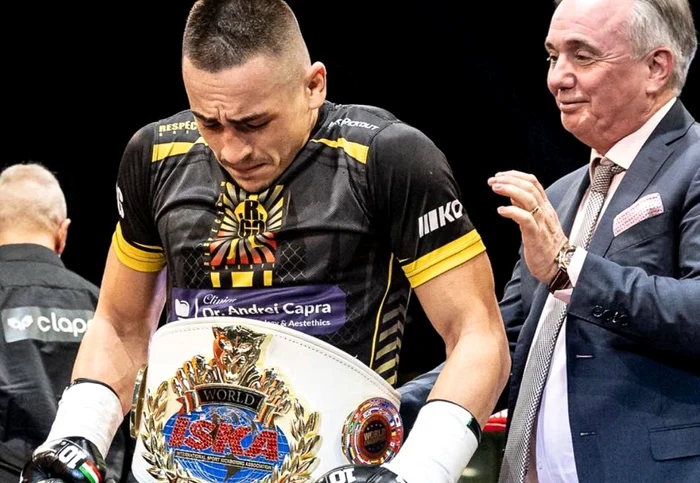 Călin Petrișor, proaspăt campion mondial la kickboxing. FOTO Facebook