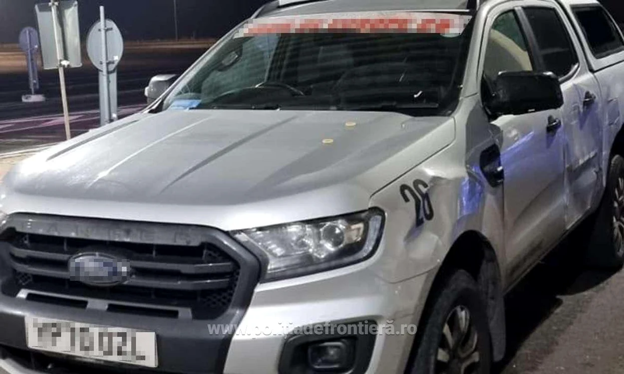Autoturismul furat cu care americanul a încercat să intre în țară FOTO: Poliția de Frontieră
