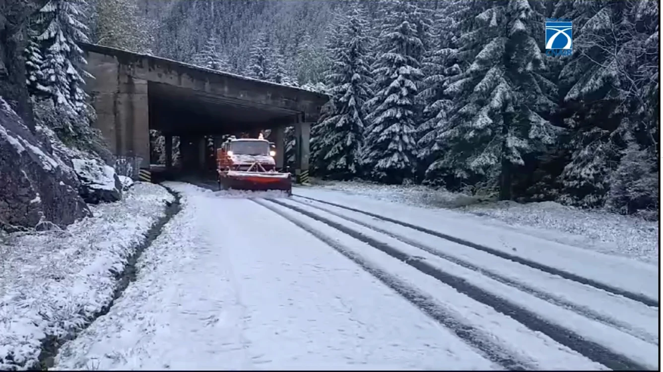 Drumarii au ieșit pe Transfăgărășan. FOTO captură video DRDP Braşov 