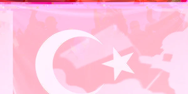 Oameni ţin steaguri turceşti şi strigă sloganuri în timpul unui miting care marchează cea de-a treia aniversare a încercării de lovitură de stat nereuşite la aeroportul Ataturk din Istanbul Turcia FOTO EPA-EFE / Erdem Sahin