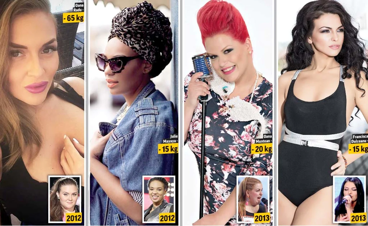 
    Concurente de la «X-Factor» şi «Vocea României», care au debutat dolofane la tv, sunt de nerecunoscut după ce au pus lacătul pe frigider   