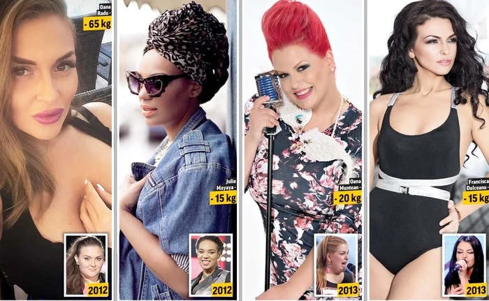 Concurente de la «X-Factor» şi «Vocea României», care au debutat dolofane la tv, sunt de nerecunoscut după ce au pus lacătul pe frigider