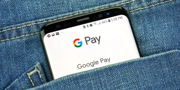 Smartphone plata Google Pay