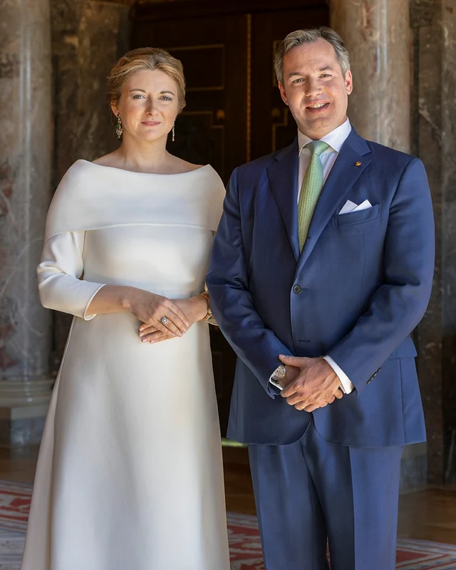 Prințul Guillaume și Prințesa Stephanie a Luxemburgului, noi portrete regale.