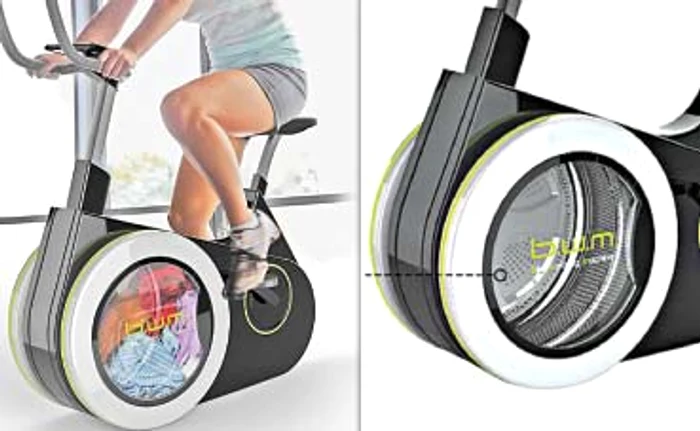 Cu cât dai mai mult la pedale, rufele sunt mai curate şi tu mai musculos