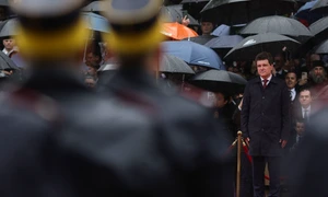 Președintele României Nicușor Dan sosește la Palatul Cotroceni după ce a depus jurământul în Parlamentul României, în București. FOTO Inquam Photos / Octav Ganea