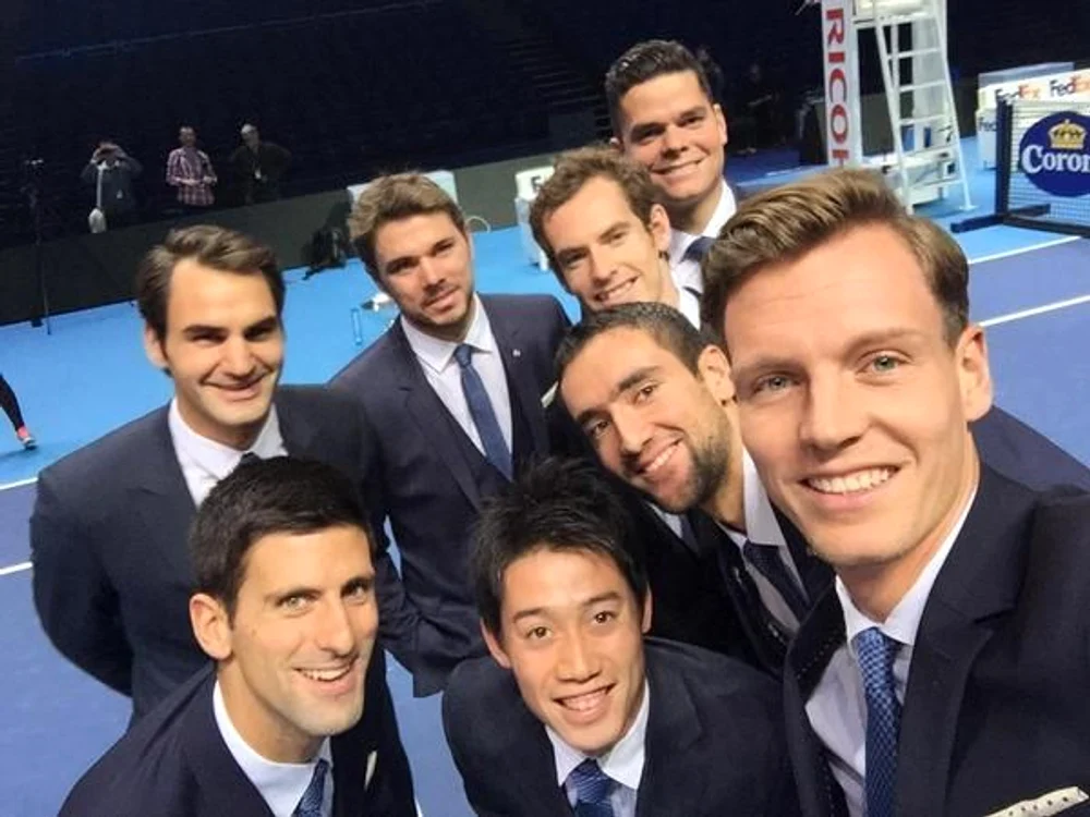 Poza de grup de la Turneul campionilor facuta de Berdych a facut inconjurul lumii