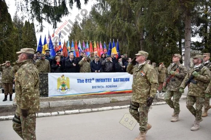 Gabriel Leș a participat sâmbătă (2 martie), la Bistrița, la ceremonia care a marcat întoarcerea din Afganistan a militarilor din Batalionul 812 Infanterie „Șoimii Carpaților”FOTO: digi24.ro