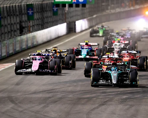 Monoposturile din Formula 1, la startul cursei din Las Vegas  Profimedia jpg