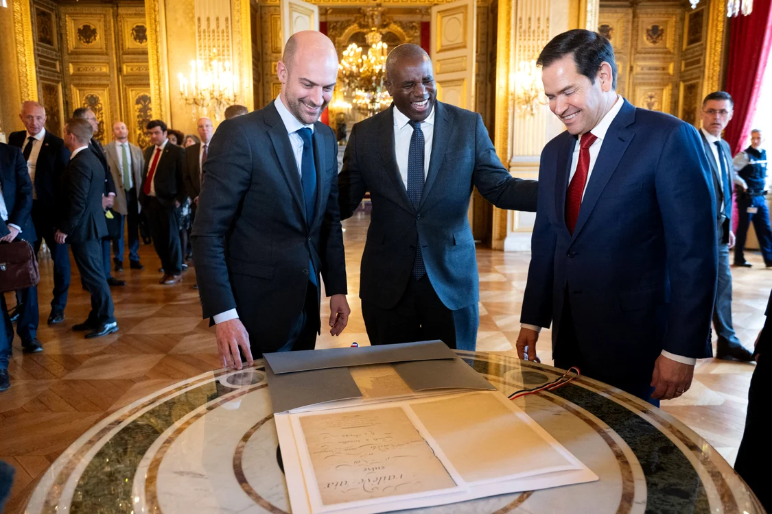 Marco Rubio cu omologii sai din Franța și Marea Britanie Foto Profimedia