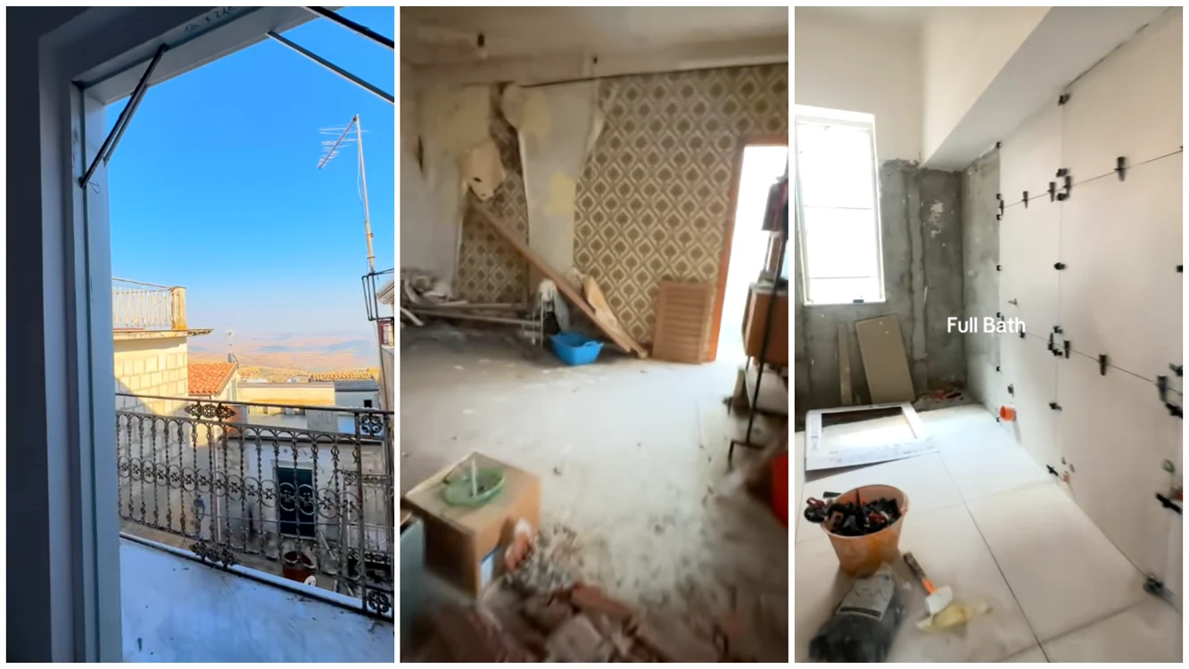 O tânără a cumpărat o casă medievală cu 17 camere la super preț. FOTO: captură video TikTok