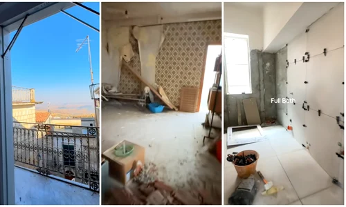 O tânără din SUA a renunțat la viața din Los Angeles pentru o casă medievală din Sicilia. A plătit mai puțin decât pentru o mașină FOTO: captură video TikTok