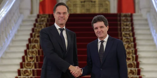 Nicușor Dan, președintele României, îl primește pe Mark Rutte la Palatul Cotroceni  Inquam Photos / George Călin 