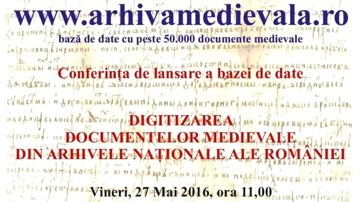Prima bază de date cu documente medievale din România va cuprinde peste 50 000 de documente anterioare anului 1600 jpeg