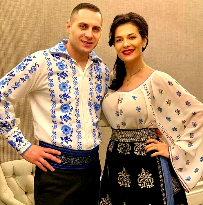 Mihai Priescu și nașa lui, Olguța Berbec