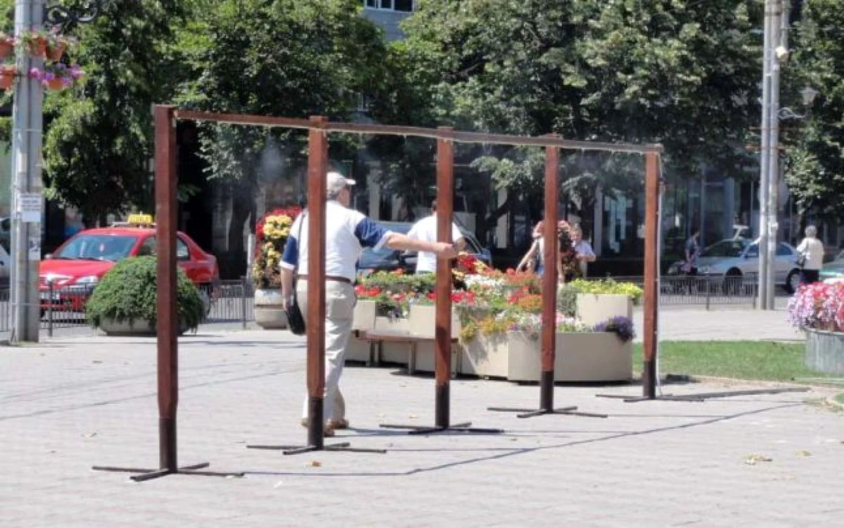 Imagine cu singura instalaţie de umidificare din Slatina (FOTO: Mugurel Manea)
