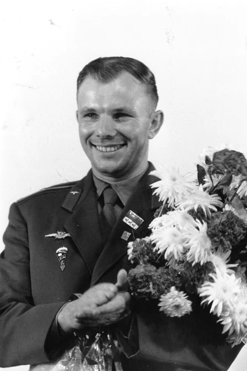 Yuri Gagarin, primul om care a zburat în spațiu, la 12 aprilie 1961