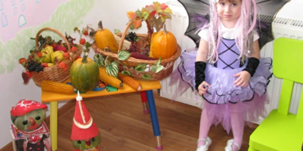 Costumul de liliac al Alexandrei a costat 150 de lei.