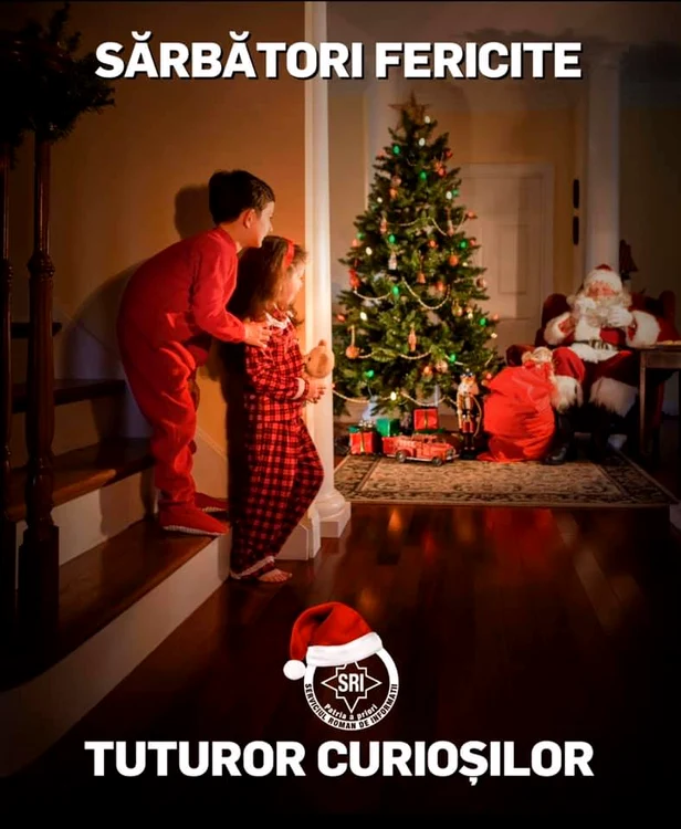 Felicitarea de Crăciun transmisă de SRI în 2019