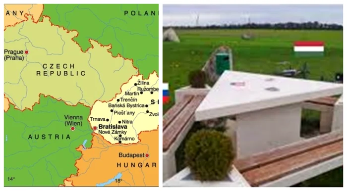 Punctul în care Ungaria, Austria și Slovacia se întâlnesc 