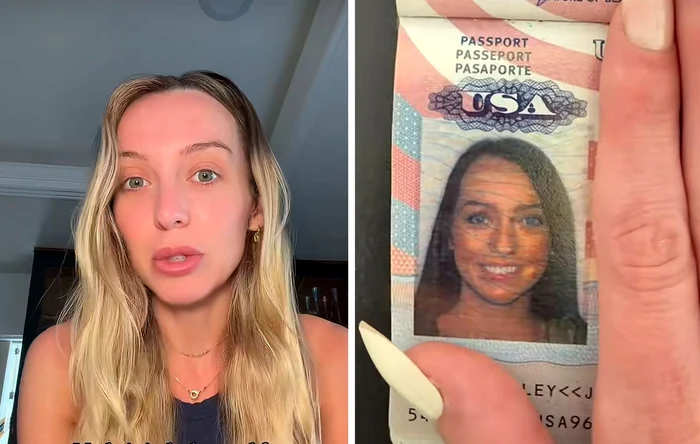 O turistă nu a fost lăsată să treacă vama din cauza pozei din pașaport FOTO: Captură video