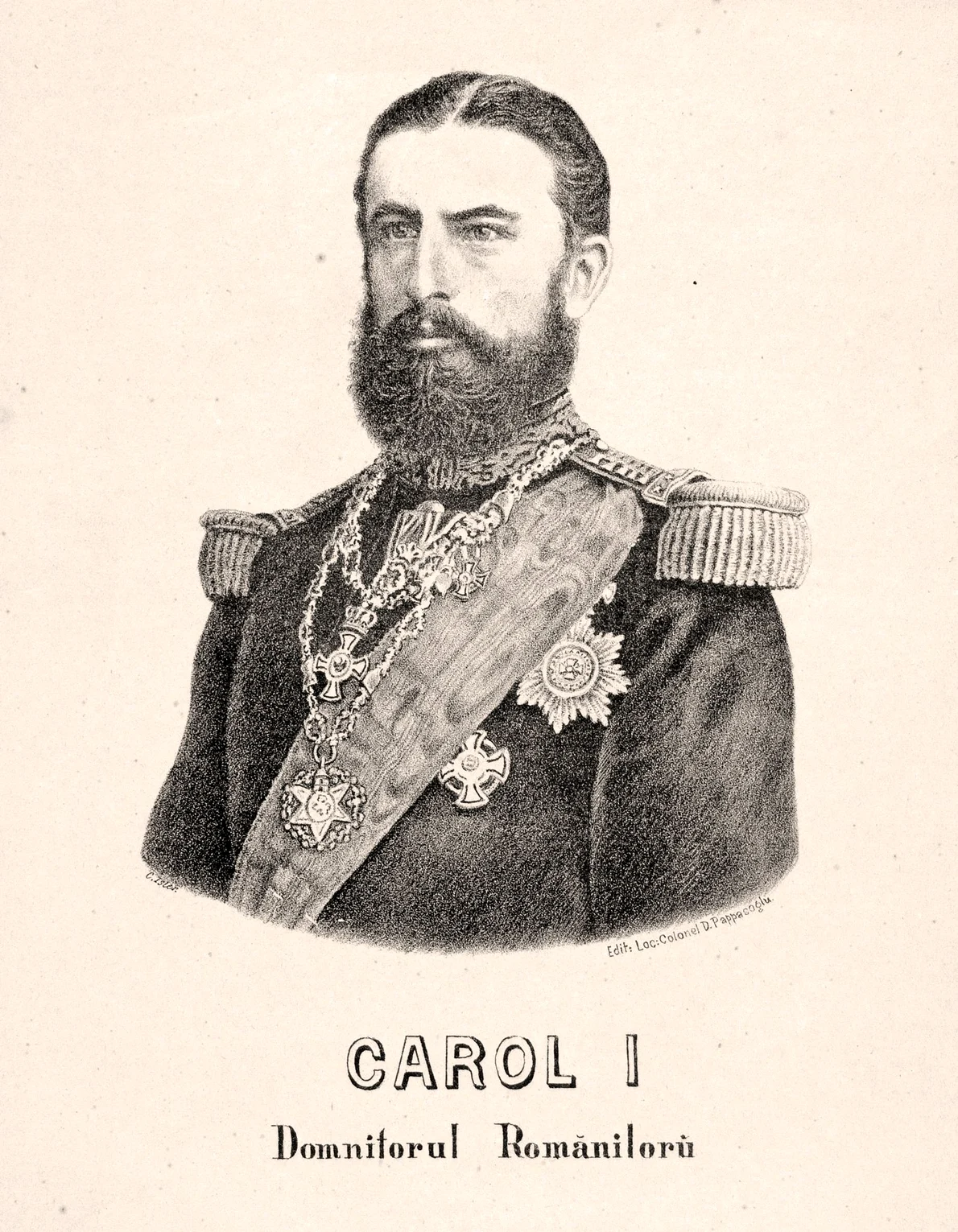 Carol de Hohenzollern-Sigmaringen, principele domnitor al României (© Arhivele Naționale ale României, Colecția Stampe, 476)
