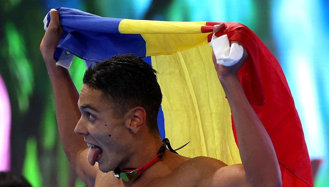 David Popovici, mândria României. Foto Getty images