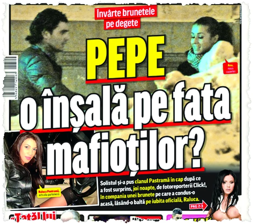 Joi, 16 februarie  Pepe a fost surprins alături  de o brunetă focoasă, pe care  a condus-o acasă