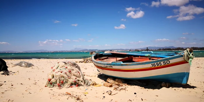 Una dintre plajele din Hammamet