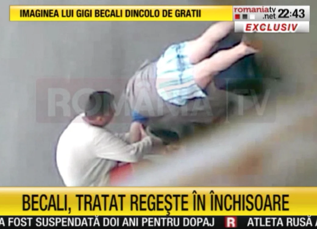 Becali în inchisoare (capturi RTV)