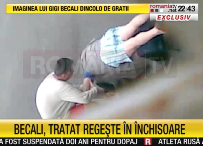 Becali în inchisoare (capturi RTV)