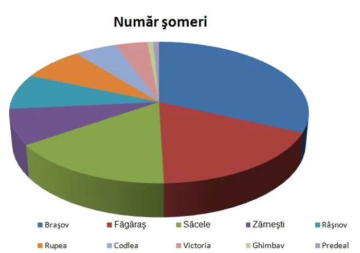 brasov situatia somajului pe localitati