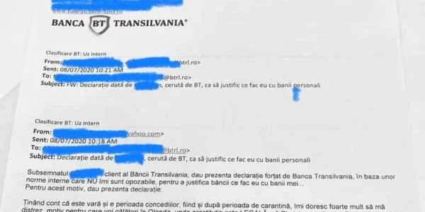 scrisoare amuzanta client Banca Transilvania